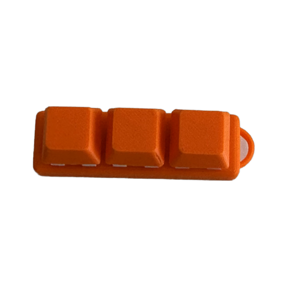 Trio Clicker (3x1) 3D printed desk toys in PLA